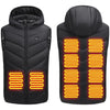 Heated Hooded Vest for Kids USB Rechargeable 10 Heating Zones 3 Adjustable Temperature Heating Gilet Boys Girls Body Warmer Waistcoat