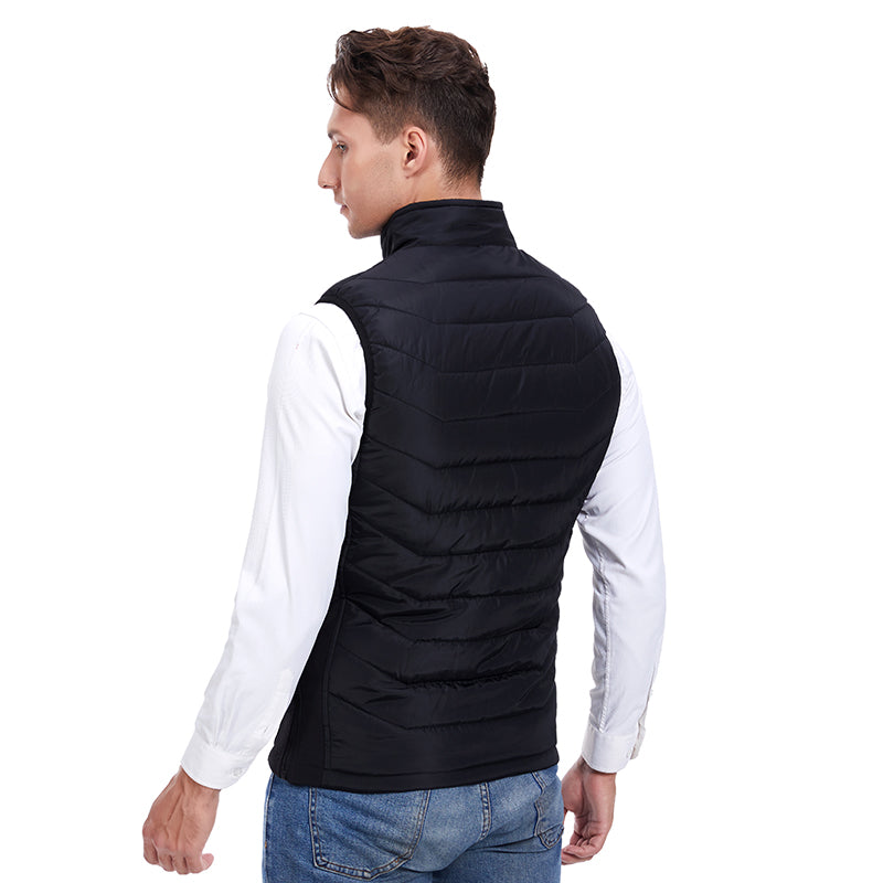 Smart Heated Warm Gilet for Men and Women Dual Control 11 Heating Zones Stand-up Collar Zip Up USB Electric Thermal Vest