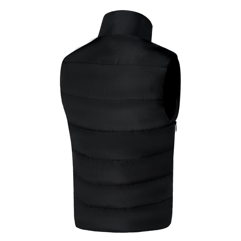 3 Temperature Control 15 Heating Areas Sleeveless Heated Jacket for Men Women 3 Heat Levels Stand-up Collar Winter Gilet with Zip Pockets