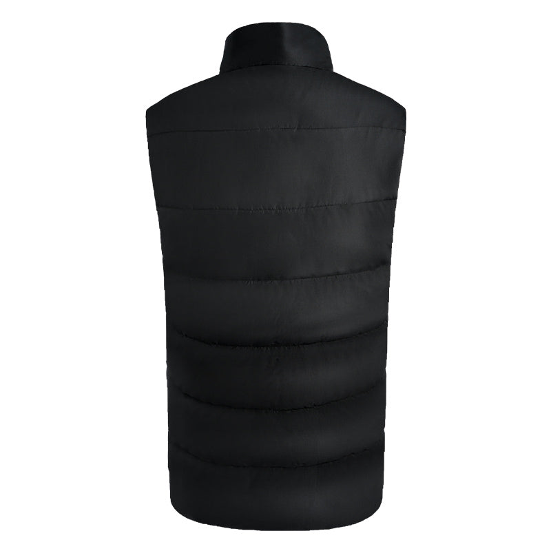 3 Temperature Control 15 Heating Areas Sleeveless Heated Jacket for Men Women 3 Heat Levels Stand-up Collar Winter Gilet with Zip Pockets