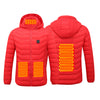 Single Temp-controller 4 Heating Zones Heated Jacket for Men Women Windproof Long Sleeve USB Charging Heating Quilted Outerwear with Hood