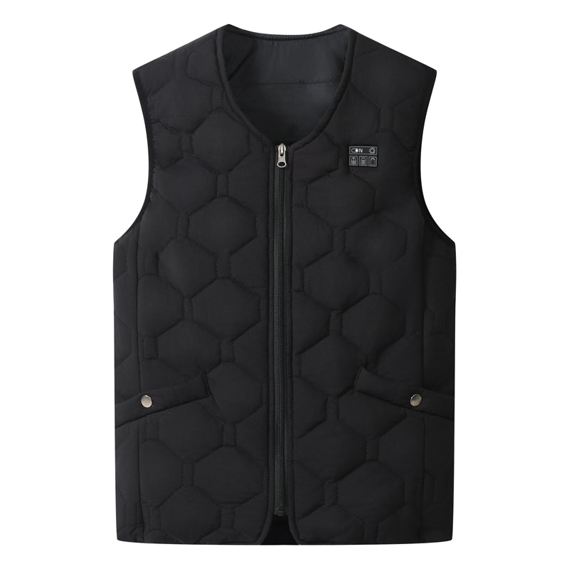 24 Heating Areas Smart Temperature Control Heated Vests for Men Women V-Neck USB Infrared 3 Levels of Temperature Thermal Winter