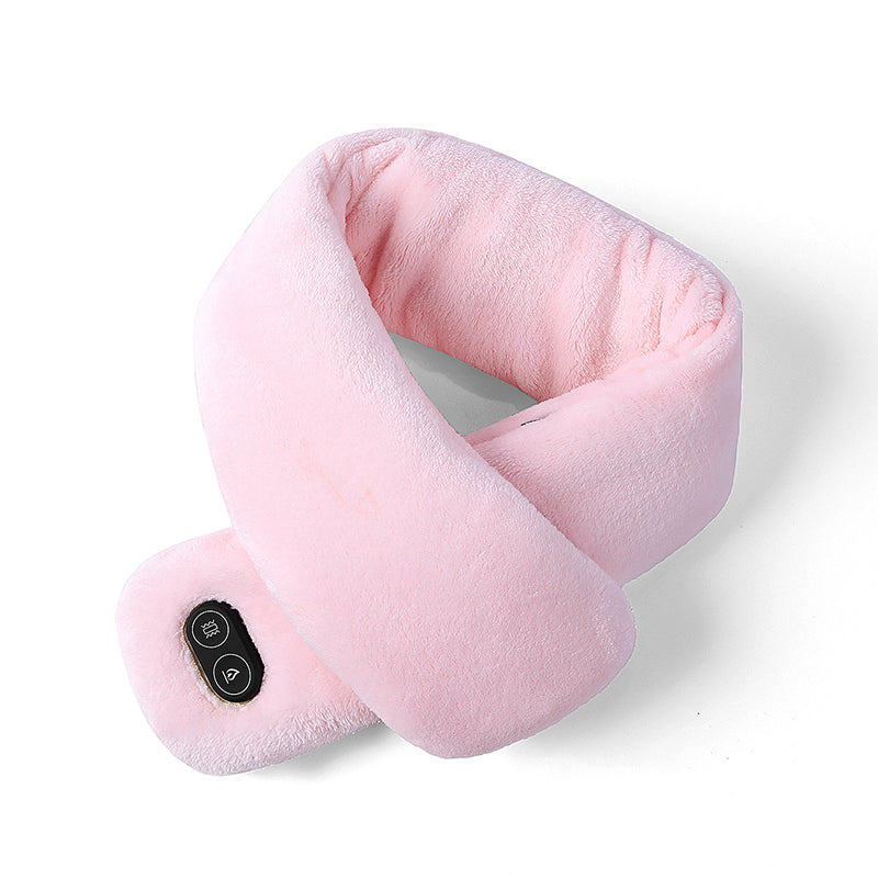 Unisex 80CM Heated Massaging Neck Warmer Scarf for Pain Soft USB Electric Heating Neck and Shoulder Heating Pad Neckerchief