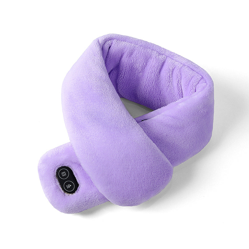 Unisex 80CM Heated Massaging Neck Warmer Scarf for Pain Soft USB Electric Heating Neck and Shoulder Heating Pad Neckerchief