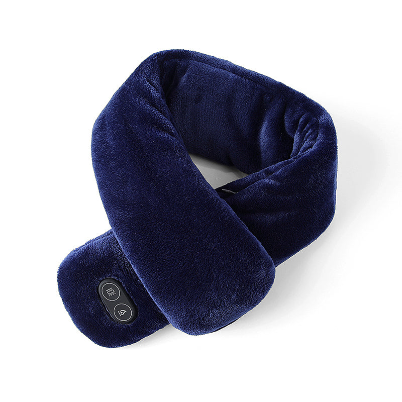 Unisex 80CM Heated Massaging Neck Warmer Scarf for Pain Soft USB Electric Heating Neck and Shoulder Heating Pad Neckerchief