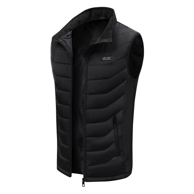Smart Heated Warm Gilet for Men and Women Dual Control 11 Heating Zones Stand-up Collar Zip Up USB Electric Thermal Vest