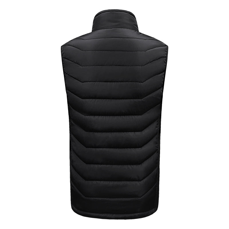 Smart Heated Warm Gilet for Men and Women Dual Control 11 Heating Zones Stand-up Collar Zip Up USB Electric Thermal Vest
