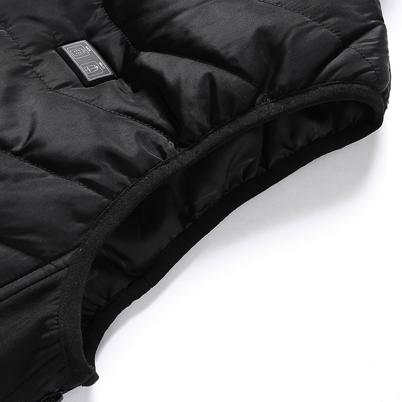Smart Heated Warm Gilet for Men and Women Dual Control 11 Heating Zones Stand-up Collar Zip Up USB Electric Thermal Vest