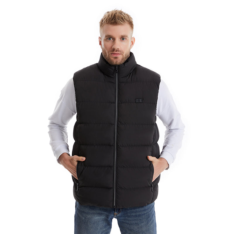 Dual Control 15 Carbon Fiber Heating Pads Thermal Vest for Women Men Heated Gilet 3 Heat Settings Electric USB Charging Heating Waistcoat