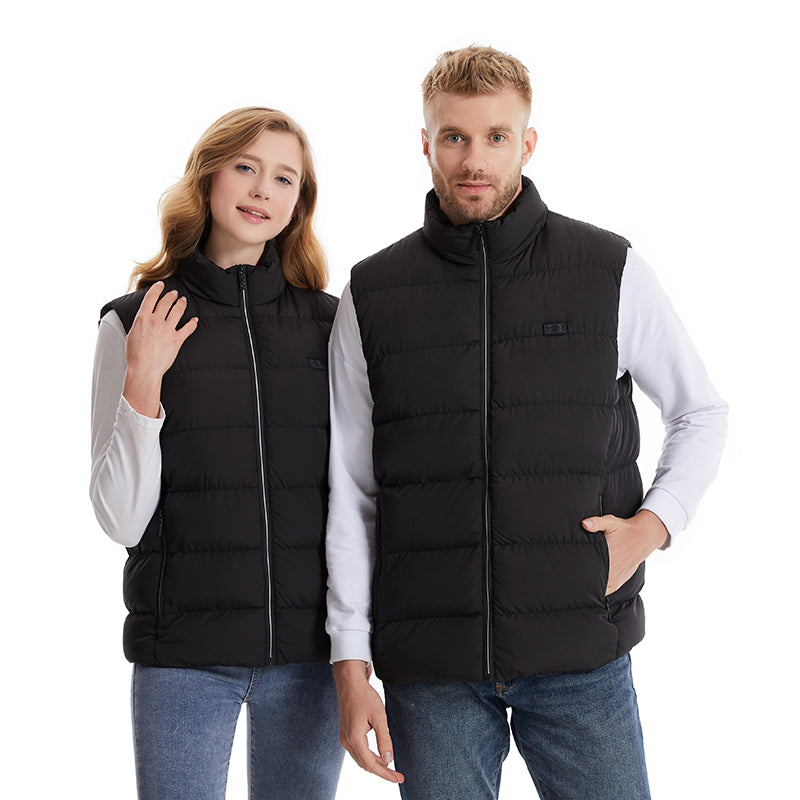 Dual Control 15 Carbon Fiber Heating Pads Thermal Vest for Women Men Heated Gilet 3 Heat Settings Electric USB Charging Heating Waistcoat