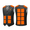16 Places Zones Heated V-neck Vest for Men USB Charging 3 Gears Thermal Electric Heating Waistcoat for Outdoor