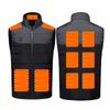 Dual Control 11 Heating Areas Heated Vests for Men Women Motorcycle USB Rechargeable Electric Thermal Waistcoat with Zipper