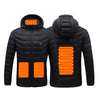 Single Temp-controller 4 Heating Zones Heated Jacket for Men Women Windproof Long Sleeve USB Charging Heating Quilted Outerwear with Hood